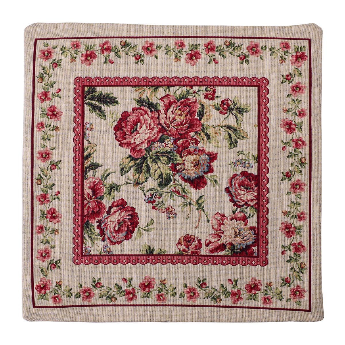 Milano Zone Floral Gobelin Cushion 43 x 43 cm - FLOW-4343-025