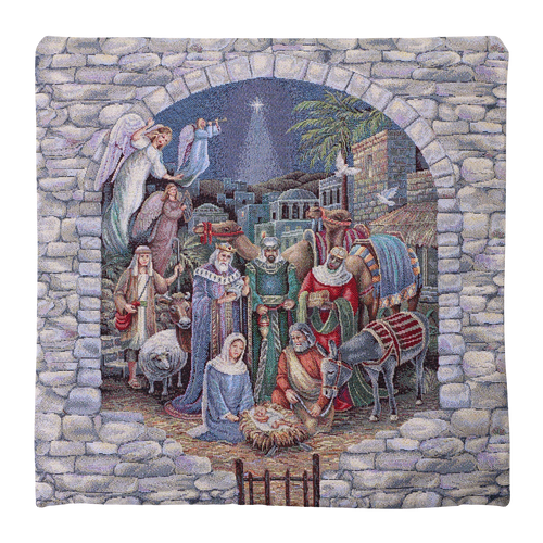 Milano Zone betlehemes gobelin díszpárnahuzat, 43 × 43 cm