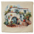 Milano Zone otthon és kert témájú gobelin díszpárnahuzat, 43 × 43 cm – HOME-4343-025