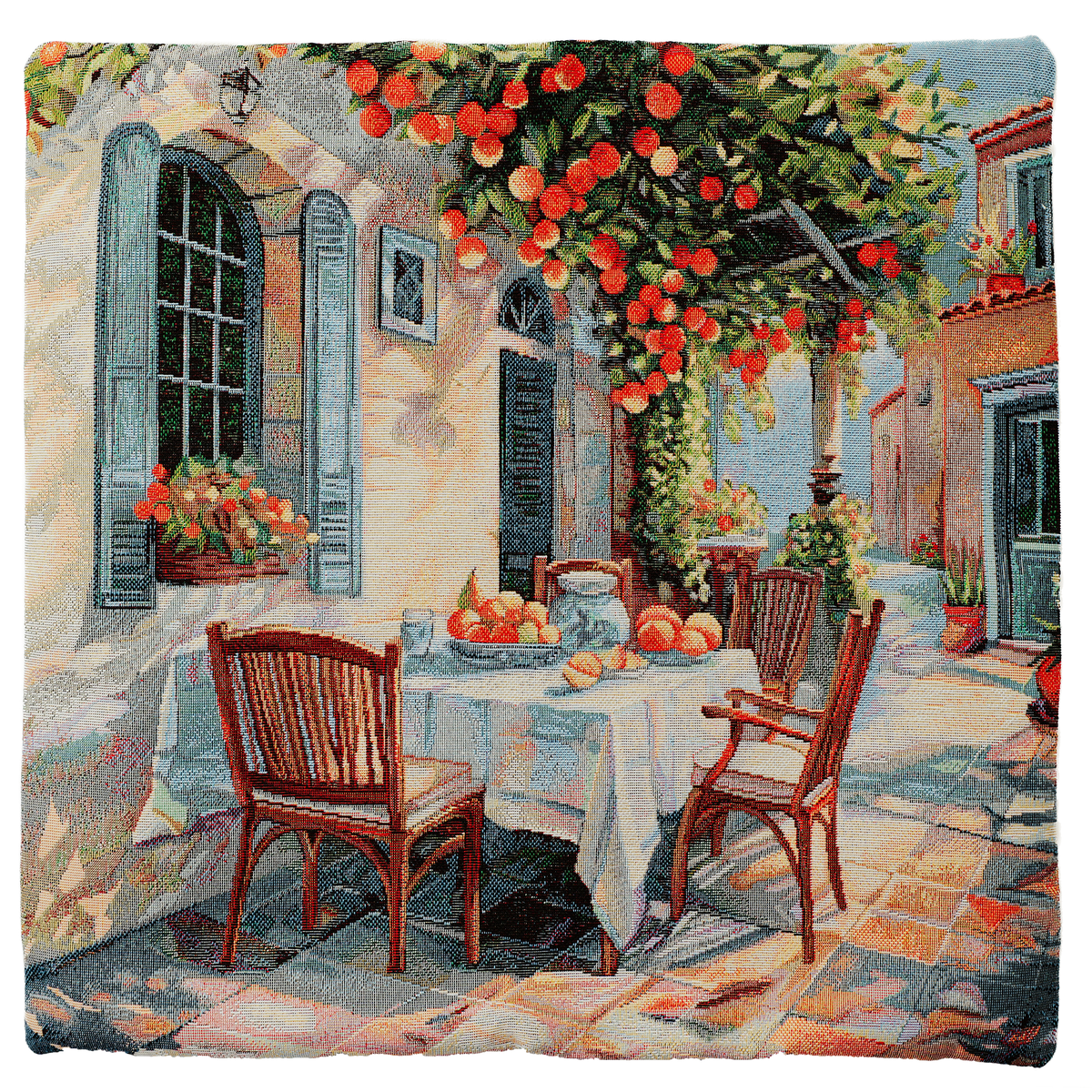 Milano Zone otthon és kert témájú gobelin díszpárnahuzat, 43 × 43 cm – HOME-4343-026