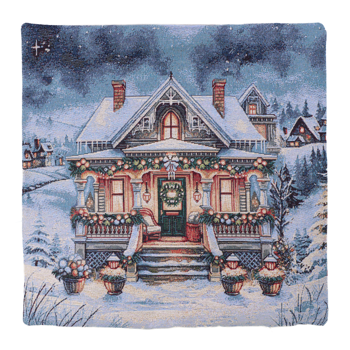 Milano Zone karácsonyi gobelin díszpárnahuzat, 43 × 43 cm – XMAS-4343-S247