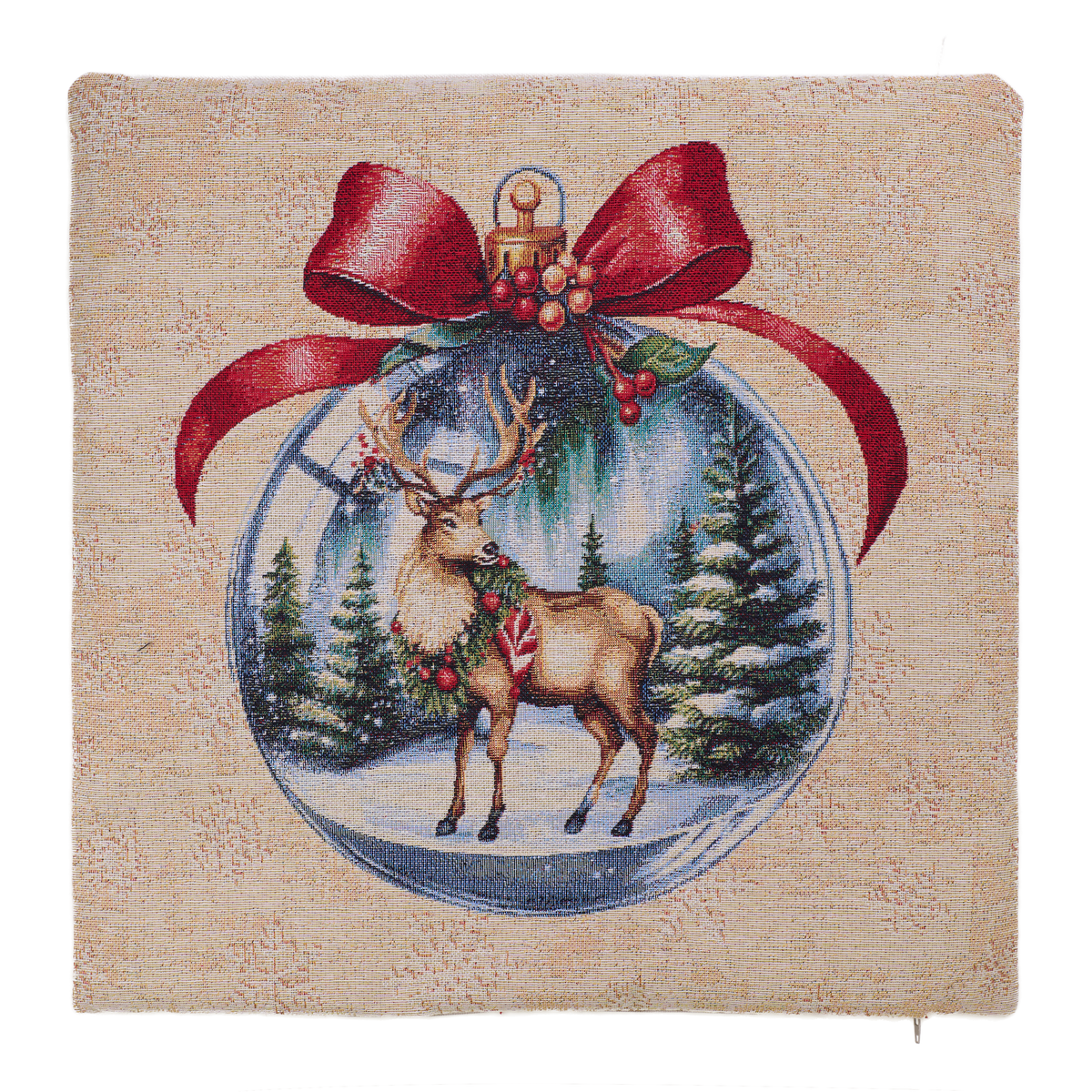 Milano Zone karácsonyi gobelin díszpárnahuzat, 43 × 43 cm – XMAS-4343-S249