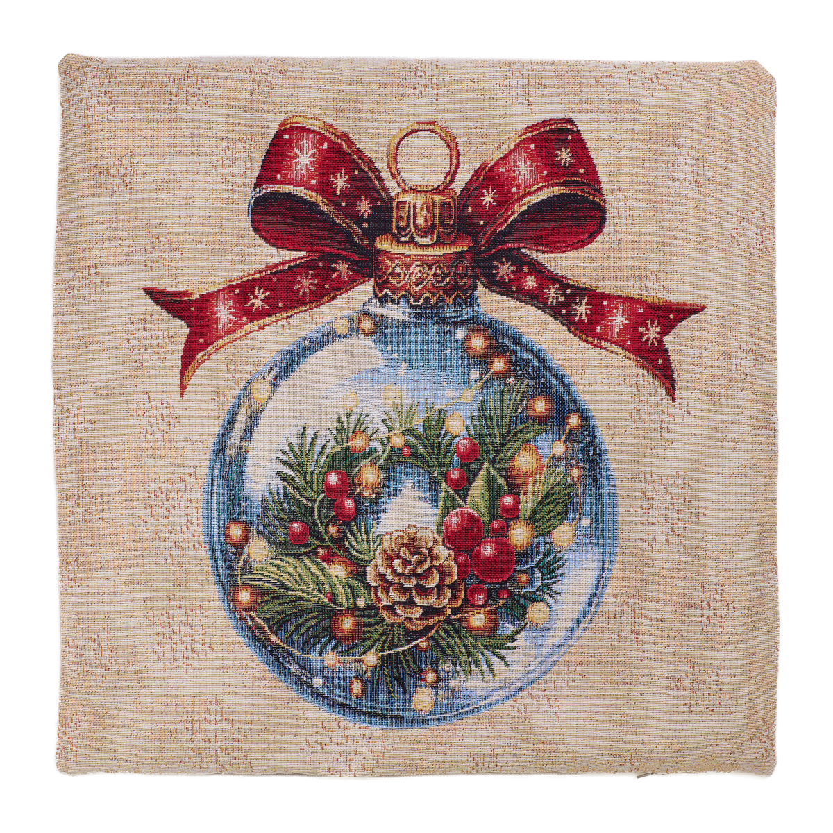 Milano Zone karácsonyi gobelin díszpárnahuzat, 43 × 43 cm – XMAS-4343-S250