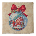 Milano Zone karácsonyi gobelin díszpárnahuzat, 43 × 43 cm – XMAS-4343-S254