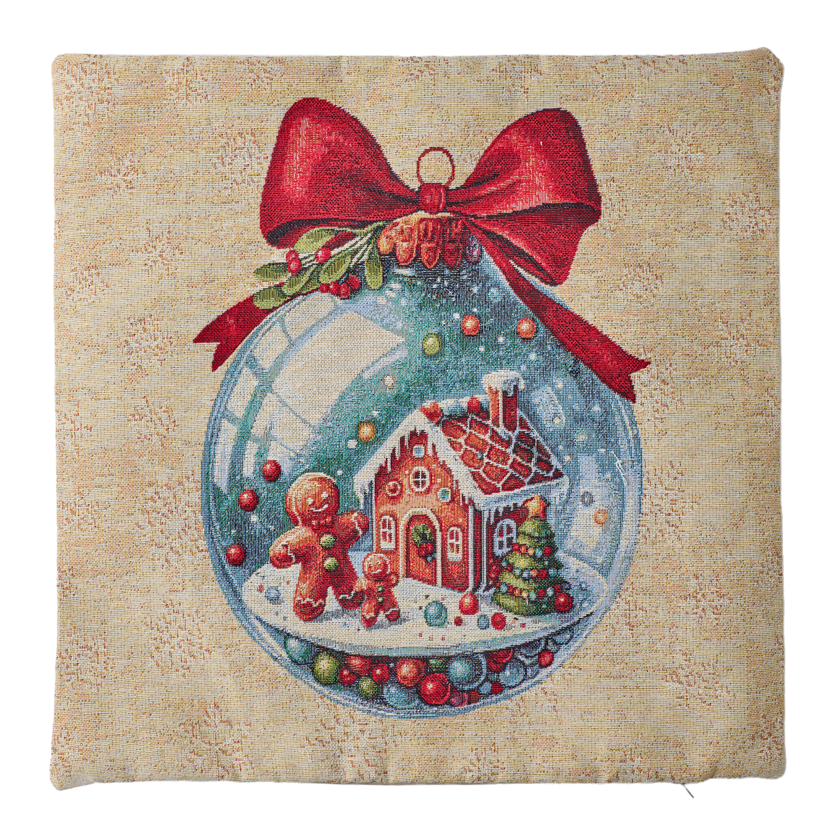 Milano Zone karácsonyi gobelin díszpárnahuzat, 43 × 43 cm – XMAS-4343-S254