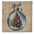 Milano Zone karácsonyi gobelin díszpárnahuzat, 43 × 43 cm – XMAS-4343-S252